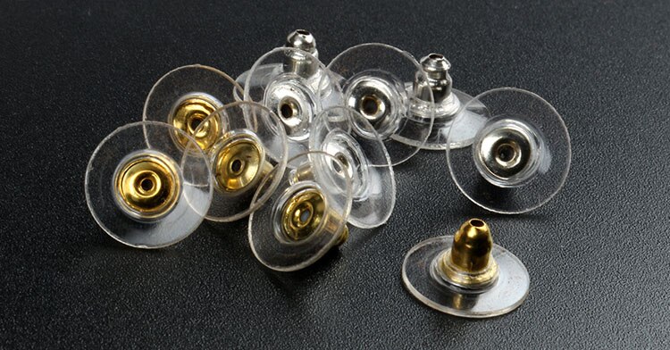 100 stks/partij Rubber Clear Earring Back Stopper Siliconen Ronde Earring Back Stoppers Bullet Butterfly Earring Back Stoppers