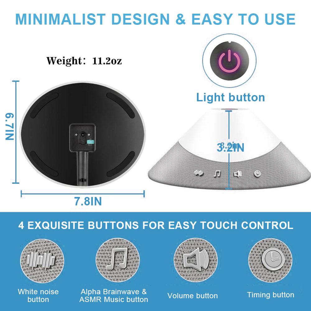 Usb Milieu Baby Bijgestaan Slaap Instrument Slaap Therapie Aid Witte Ruis Machine Oplaadbare Comfort Slapen Aid