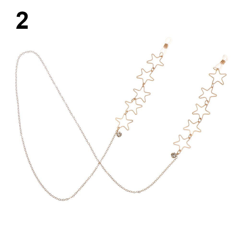 1Pcs Brillen Strap Leesbril Opknoping Ketting Zonnebril Bril Holder Neck Cord Bril Anti Slip Metalen Ketting: 2