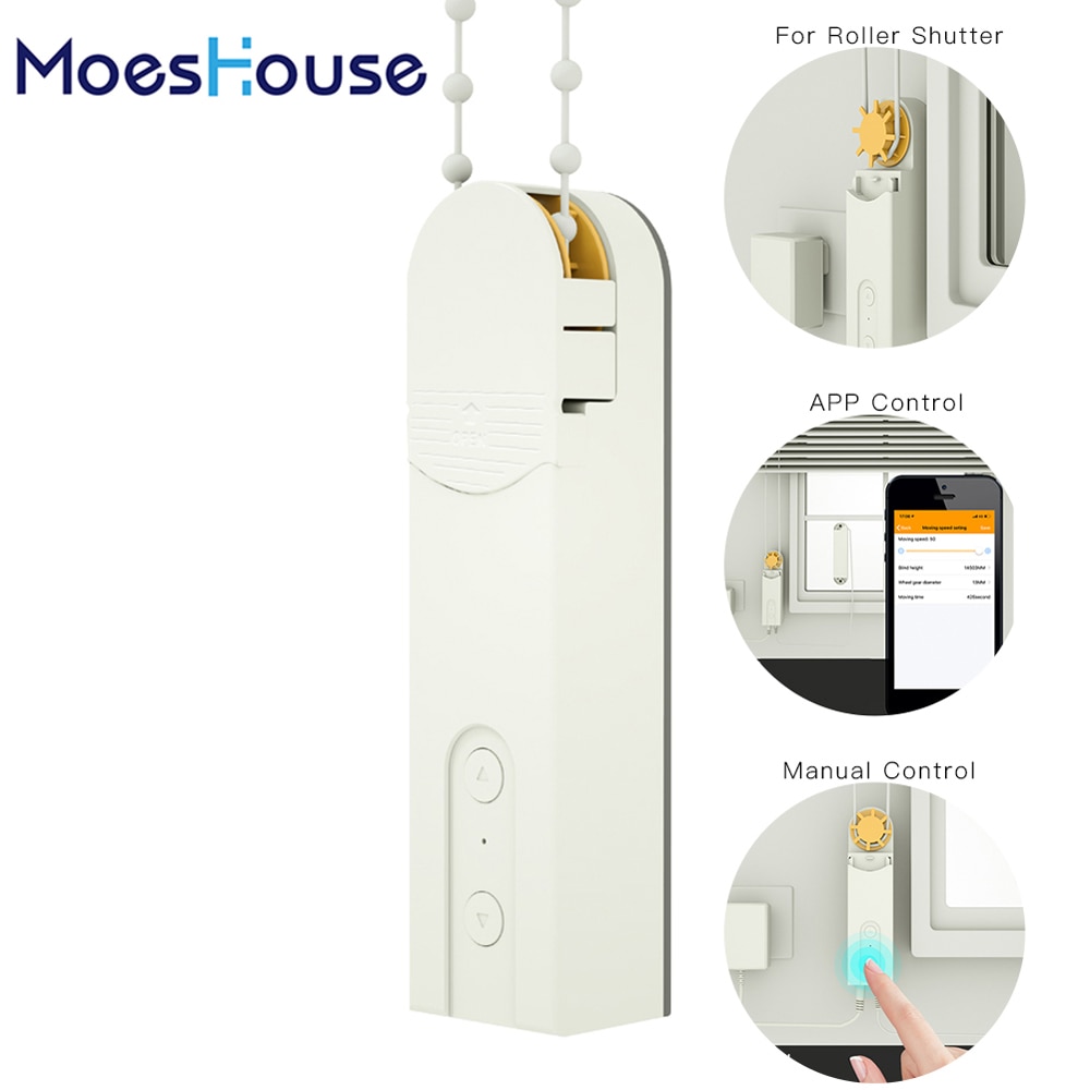 Moeshouse cm-ls diy älykäs moottoroitu ketju rullaverhot verhot sälekaihtimet moottorikäyttöinen älykotijärjestelmä avustaja