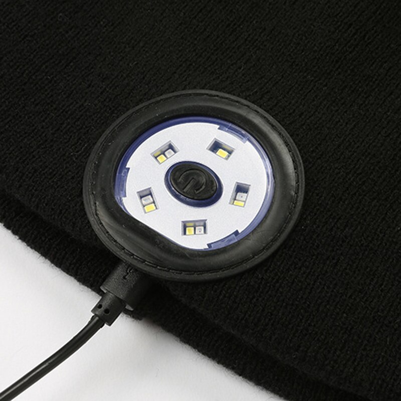 Äskettäin bluetooth led pipo hattu sisäänrakennettu stereo usb ladattava led valaistu neulottu lippis unisex miehille naisille  s66