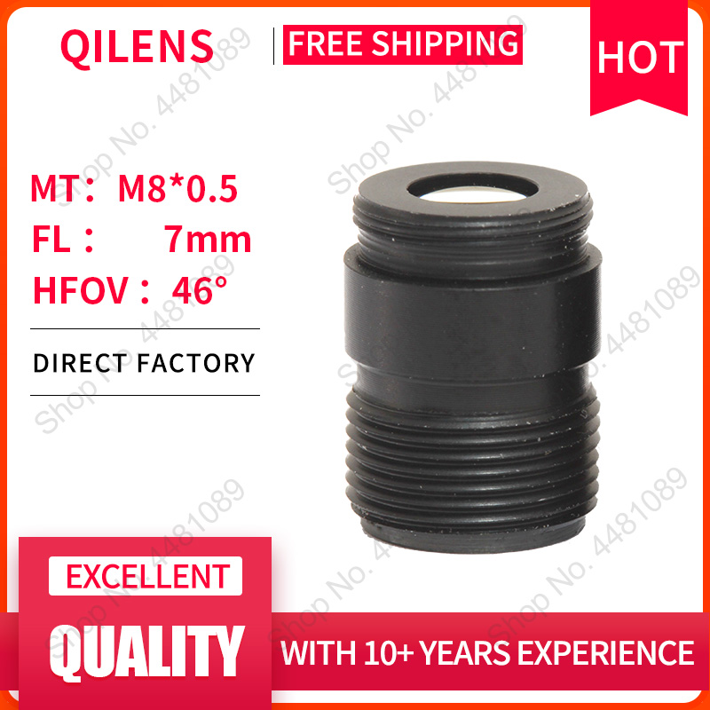Qilens M8 Lens Fl 7Mm Pin Gat Lens Met Diafragma F1.6 Mini Cctv Hd 2.0Megapixel Lens Voor Beveiligingscamera 'S Lens