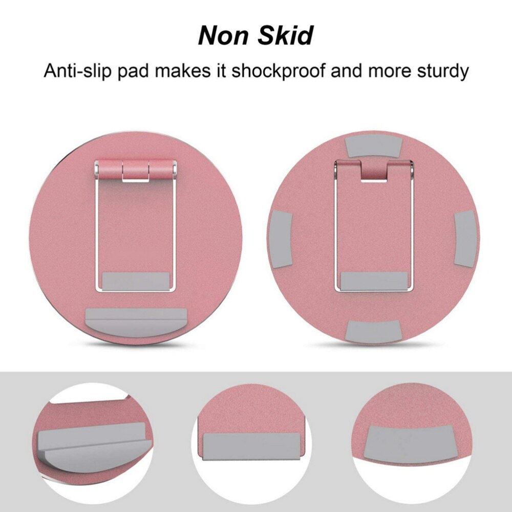 Tablet PC Shelf Portable Foldable Desktop Shelf Universal Simple Supportive Shelf for Office Home (Silver)