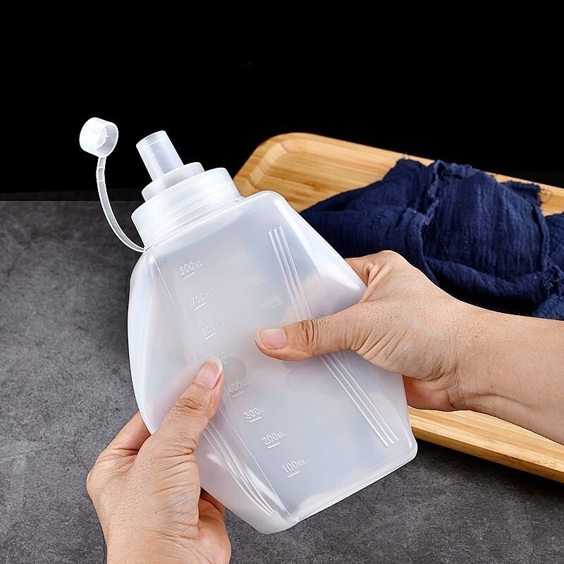 450-1000ML Sauce Squeeze Bottle with Lid Tomato Bolognese Juice Mustard Sauce Storage Squeeze Bottle Dispenser Kitchen Gadgets