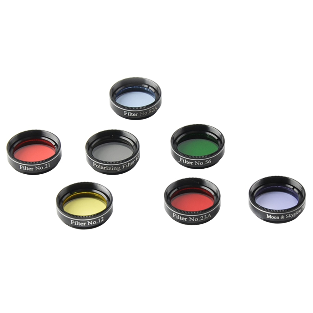 Solo Standard 1.25 inch 7pcs Telescope Filter glass nebula filters Set Astronomical Telescope oculares