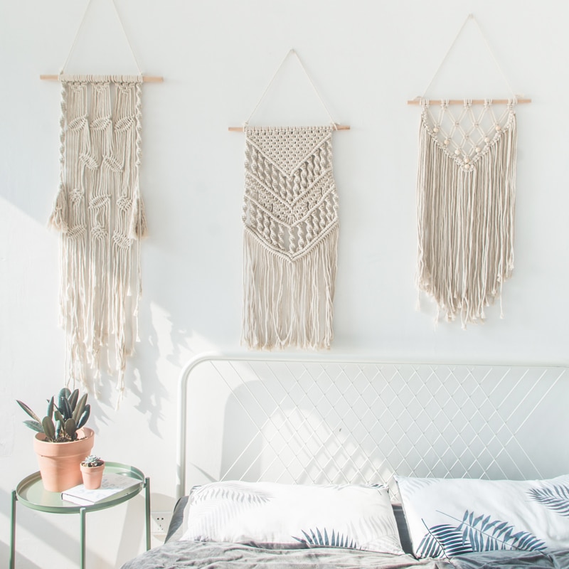 Stor macrame gobeläng macrame vägghängande bondgård dekor makrame rum dekoration gobeläng vägg för kvinnor
