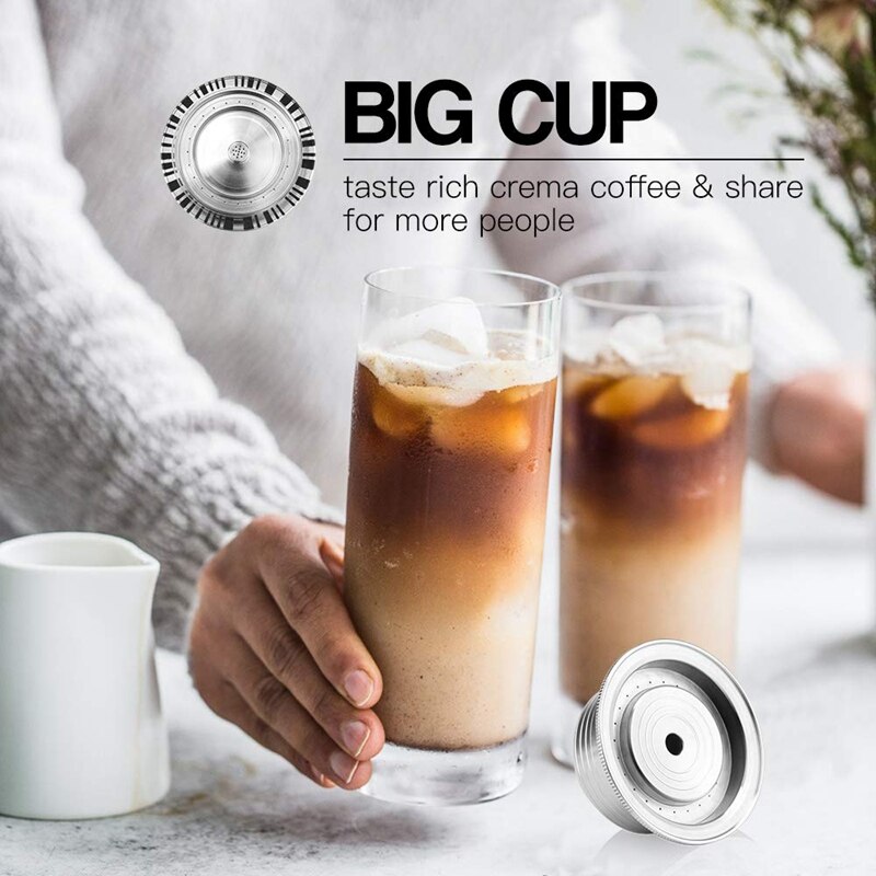 Reusable Coffee Capsules Stainless Steel Refillable Vertuo Pods