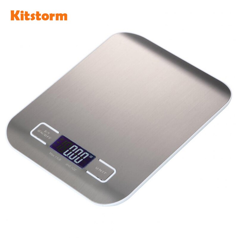 Touch Digital Kitchen Scale / LCD Display & Stainless Steel Platform