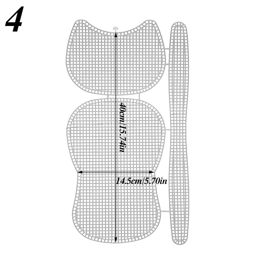 Sac à crochet en tissu à mailles en plastique, sac à crochet à fil, sacs à crochet à loquet, artisanat crochet à grille, sac artisanal, tapis, fournitures d&#39;artisanat de couture: 4