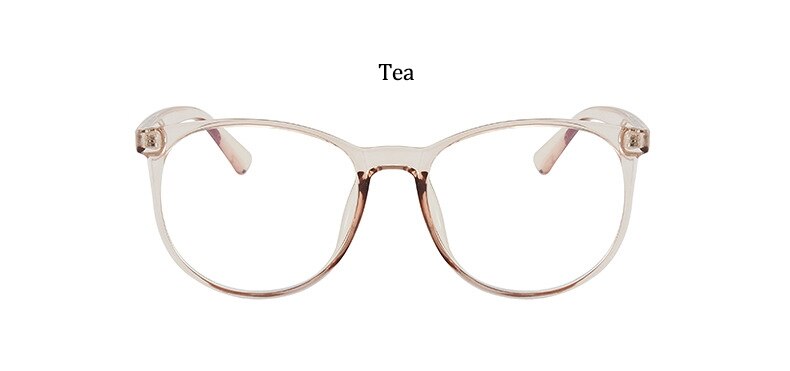Montura de gafas ópticas transparentes para mujer, lentes ópticas transparentes con montura redonda Estilo Vintage, antiluz azul,: Tea