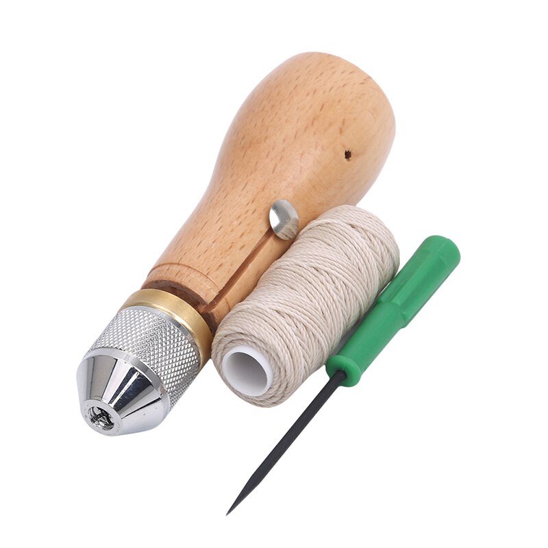 Leather Sewing Kit Needle And Waxed Thread Leather Sail Canvas Heavy Repair Speedy Stitcher Sewing Awl Tools