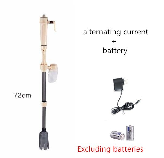 filtro de agua de acuario actualizado, cambio de batería, sifón eléctrico, aspiradora automática para el hogar, tanque de peces, lavadora de filtro de bombeo de grava: 72DC