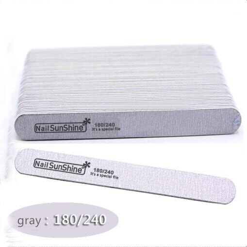 Limas de madera para uñas, pulidor de Lima para manicura, limas para uñas gruesas, 200, 180/240, 120/180, 240/320, 100/150 Uds.: gray
