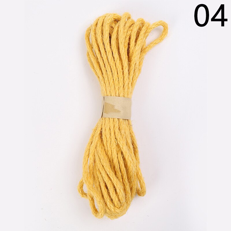 6mm 10meters/roll Burlap Rope Natural Jute Twine Burlap String Linen Rope Wedding Wrapping Cords Thread DIY decoration: 04