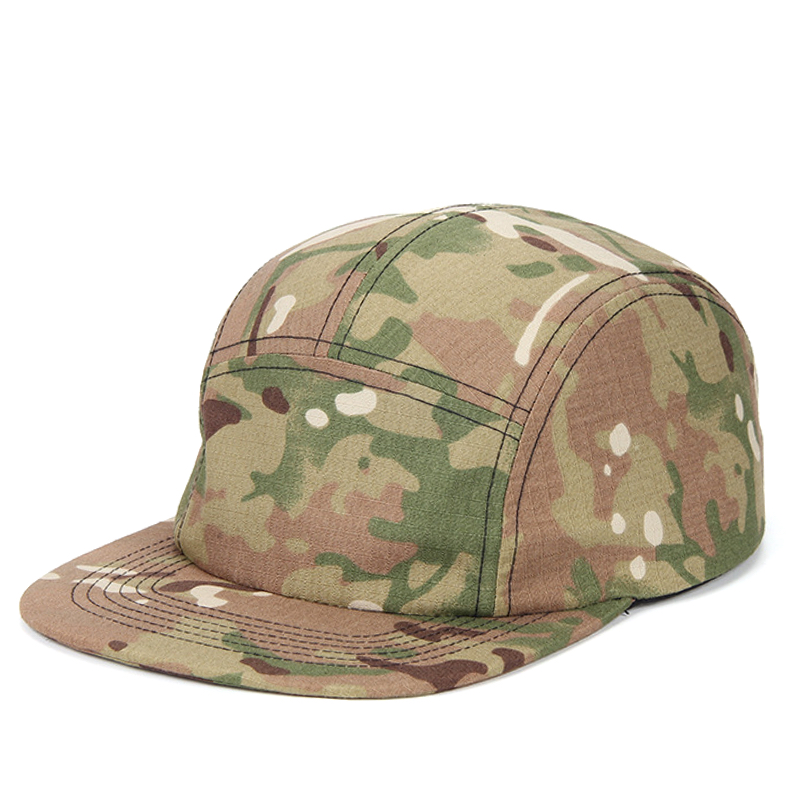 Camouflage-sonnenkappen für herren , 5- panel-cap aus cordura, nyco baseballkappen, unstrukturierte ripstop-caps, ideal zum campen, laufen, wandern und für den campingurlaub, snapback-mütze: M / Andere
