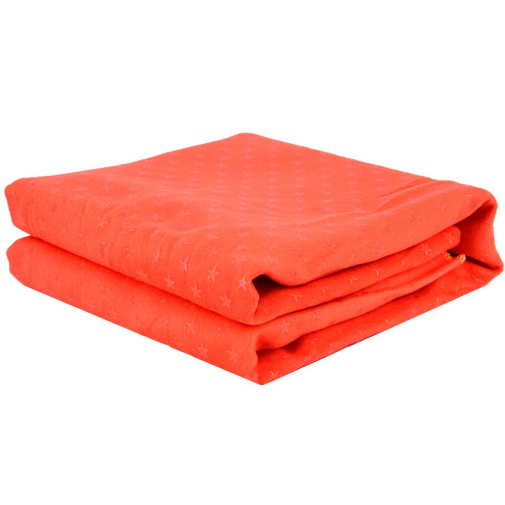 Antislip katoenen yogamat, harshanddoek, zweetabsorberende handdoek voor sport, fitnessoefeningen, pilatesbenodigdheden: Oranje