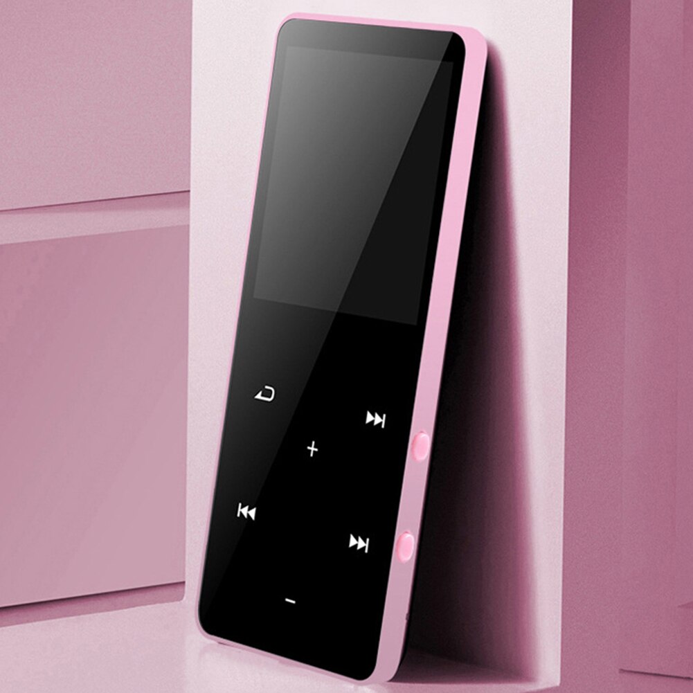 8G Lange Standby Studenten MP4 Speler Fm Radio Multifunctionele Draagbare Bluetooth Ondersteuning Tf-kaart Met Speaker Touch Sleutel Sport: Roze