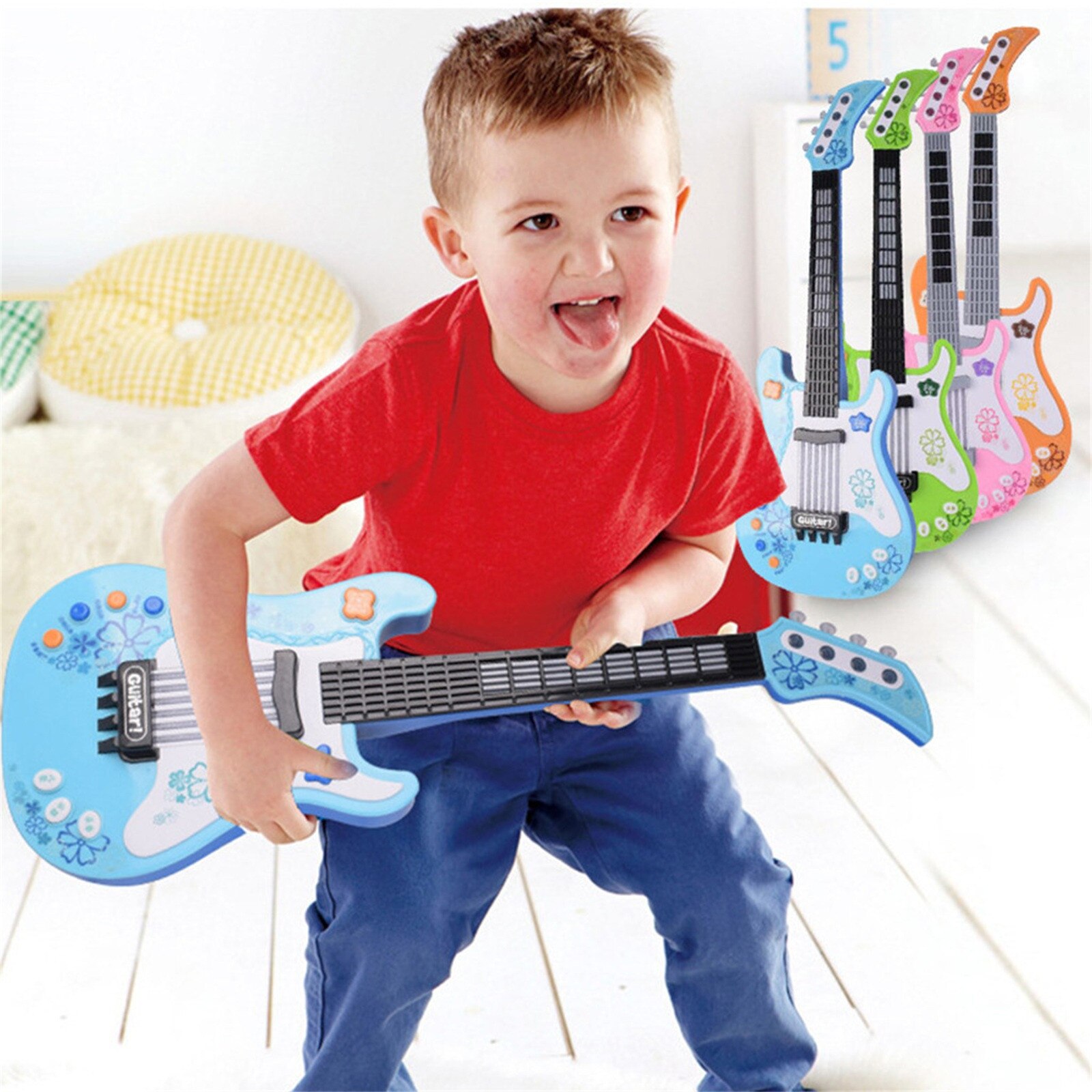 Mini Gitaar Muziekinstrument Kinderen Kids Educatief Speelgoed Vroege Intellectuele Ontwikkeling Speelgoed Voor Beginners