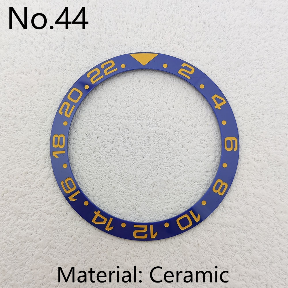 blue watch bezel insert Suitable for 38mm watch case bezel Ceramic bezel insert module Replacement watch accessories no Luminous: green