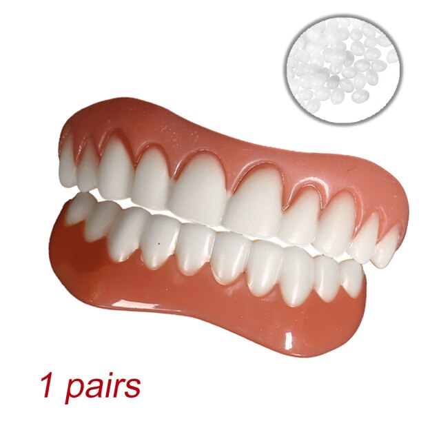 Dentaduras cosméticas para mujeres y hombres, cuidado bucal, belleza, superior/inferior: 1PCS