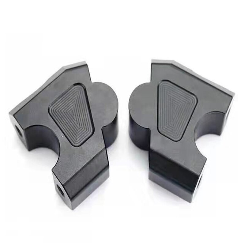 CNC Motorcycle Handle Bar Adapter Mount Bracket Clamp Taper Universal Handle Bar Riser For 7/8" 22mm fat handleBars Clamp: Black