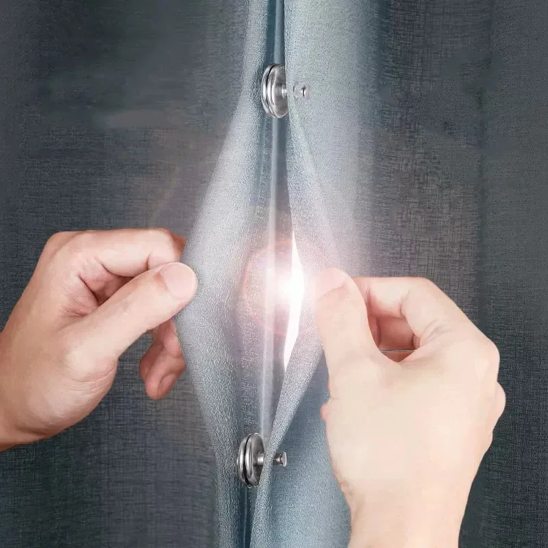 Magnetische Vorhangschnalle, nagelfrei, abnehmbare Fensterdekoration, Vorhänge verhindern Licht und schließen, Knopf, Tischdecken, Vorhang-Magnet-Clips
