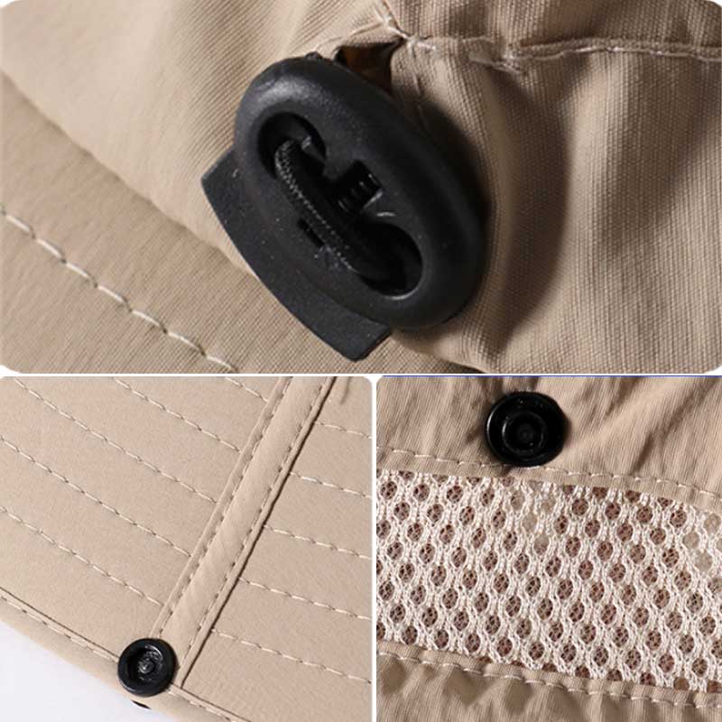 Removable Summer Sun Foldable Cowboy Hats Big Brim Caps Outdoor Anti-UV Fishing Hat Face Neck Protection Breatha Bucket Hat