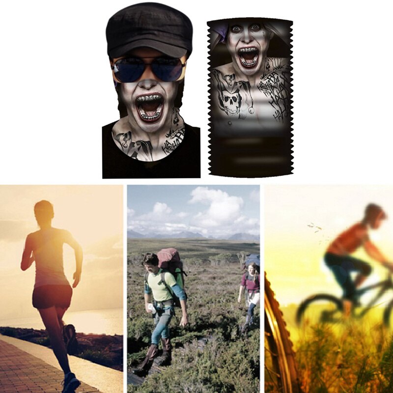 Bufanda de deporte para pesca en bicicleta, gorro sin costuras 3D, Bandanas para el cuello de Calavera, bufanda mágica a prueba de viento, bufanda para senderismo, polaina para el cuello, 1 ud.