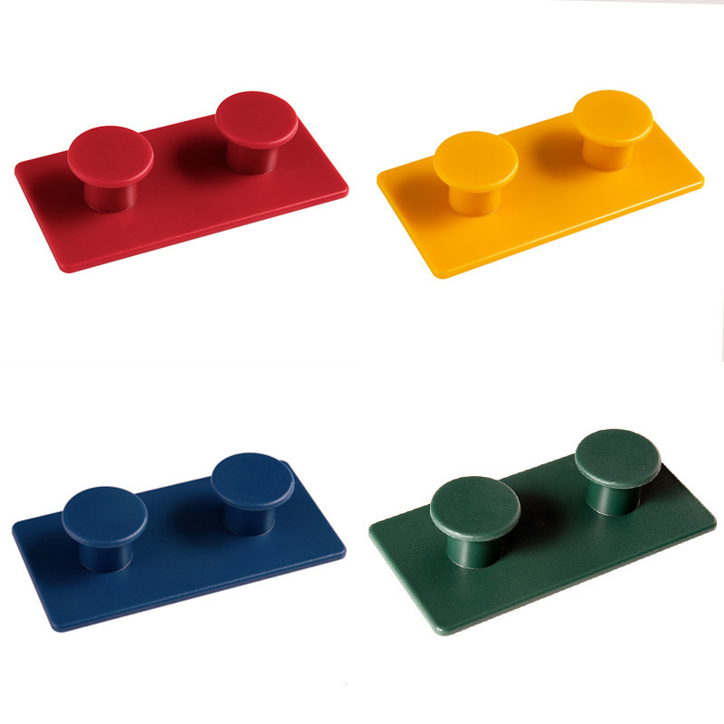 4 Pieces Hangers Wall Mounted Self Adhesive Keys Coat Holder Living Room Bathroom Hooks Hanging Plastic Organizer