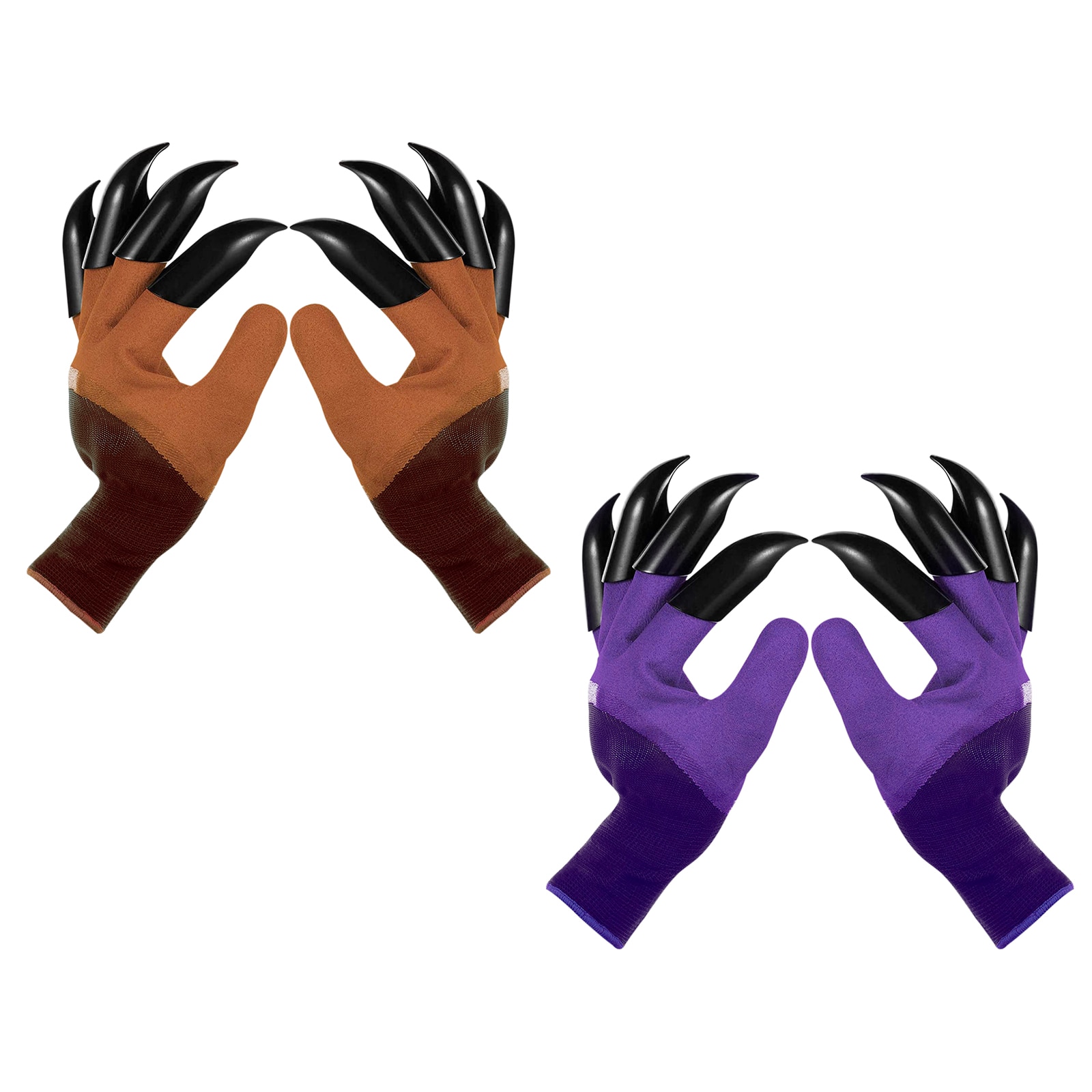 1 Pair Garden Gloves with Claws Breathable and Waterproof Gardener Working Gloves for Digging Planting Pruning Weeding Seeding