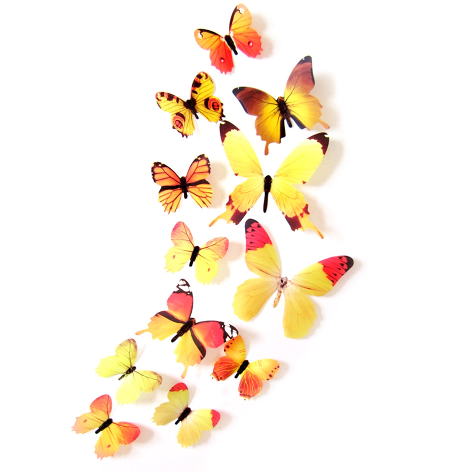 3D Butterfly Stickers Wall Decor Adhesive Butterflies Stickers Art Removable Mural Home Living Room Wall Decal Decorations: Style 2