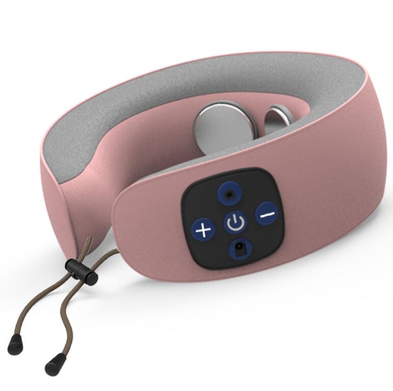 QCZX Reizen U-vormige Kussen Draagbare Taille Schouder Elektrische Massager PillowElectric Massage Auto Nekbescherming Fysiotherapie D30: Pink