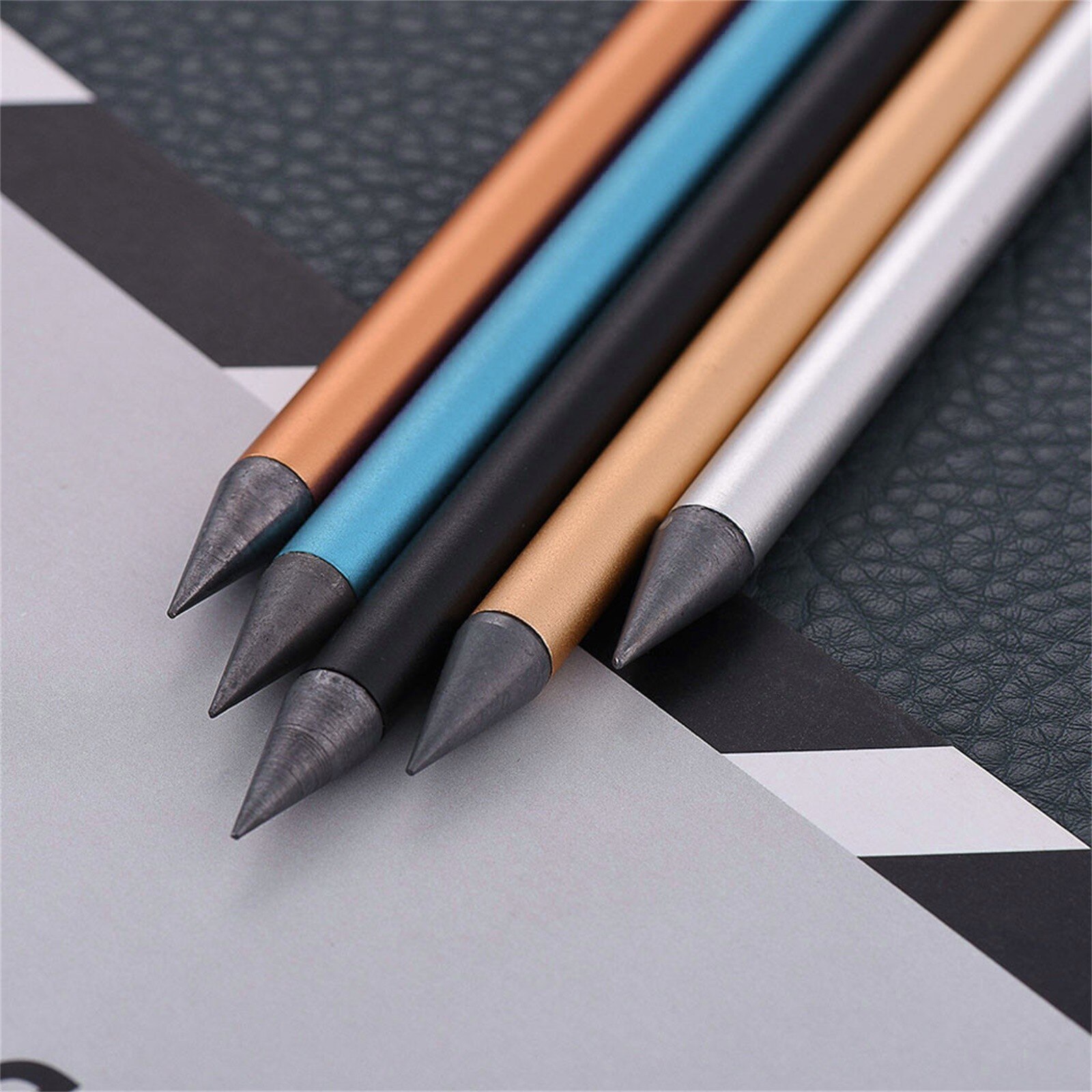 Office Everlasting Pencil Eternal Metal Pen Inkless Pen Office Painting Clear and Durable Gadgets Student Supplies Collectible G