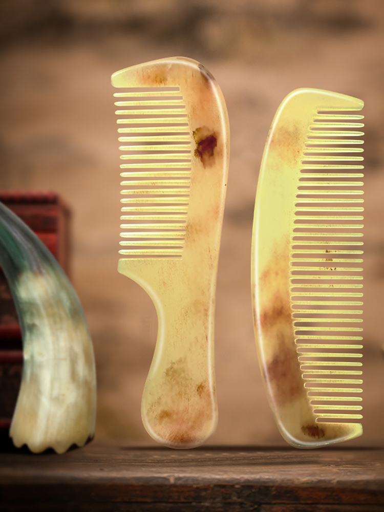 hoorn kam hoorn handgemaakt gepolijst haar natuurlijke antistatische massage hoorn kam voor salon kappers styling tools