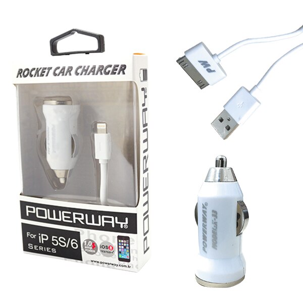 POWERWAY-X-33 para cargador de coche, herramienta + CABLE para IPHONE 4