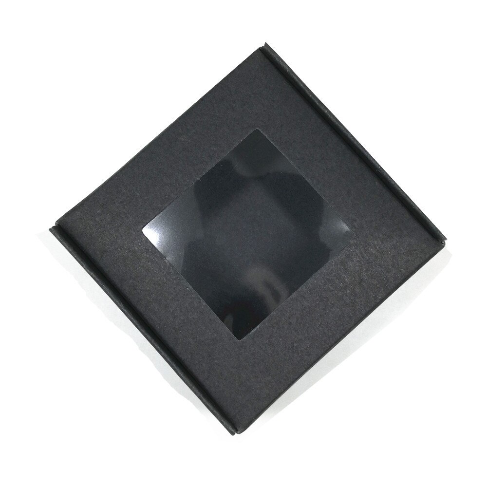20PCS/ Lot Foldable Kraft Paper Box Retro DIY Paperboard Case Jewelry Craft Soap Mini Cake Storage Boxes With Clear Window