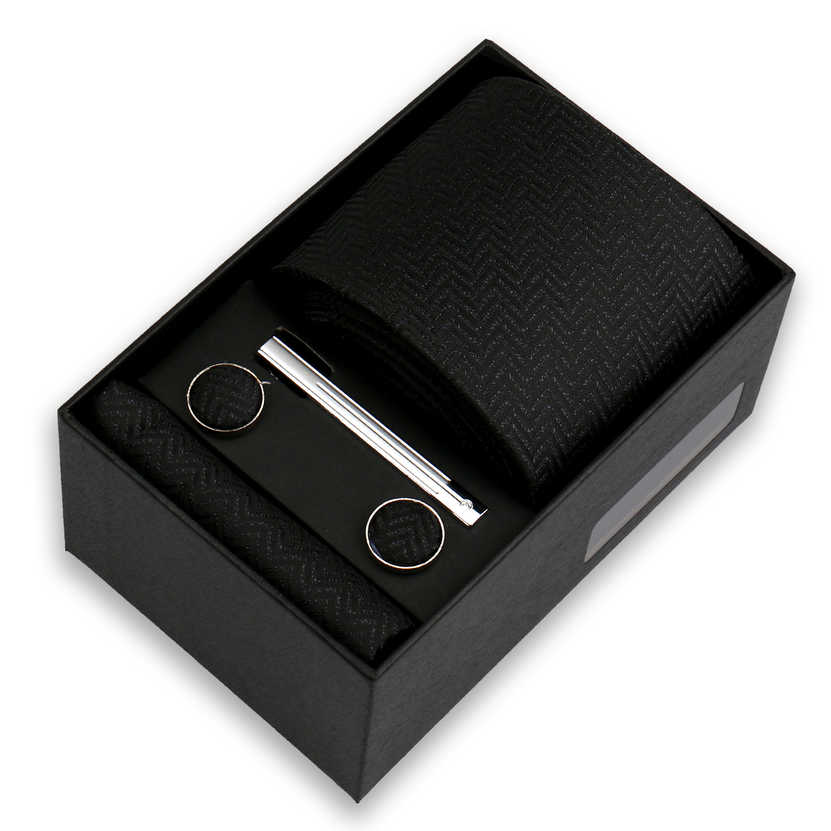 Conjunto de gravata de luxo para homens caixa de presente de negócios festa de casamento moda masculina conjunto de gravata paisley lenço abotoadura gravata-clipe terno presente para homem: Marrom