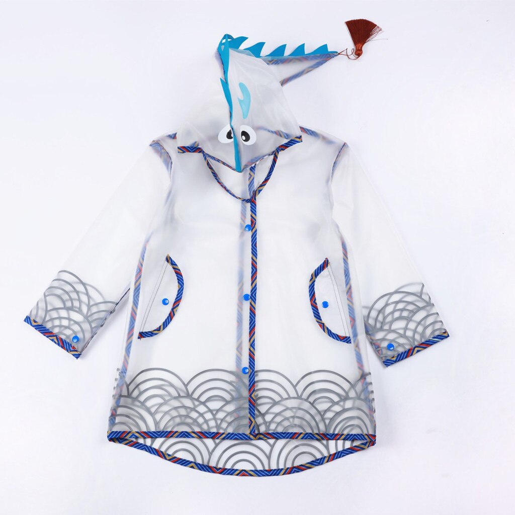 Niños niño chubasquero para niña lluvia borlas dinosaurio 3D ligero impermeable niños sombrero paraguas manos mágicas Tops niños