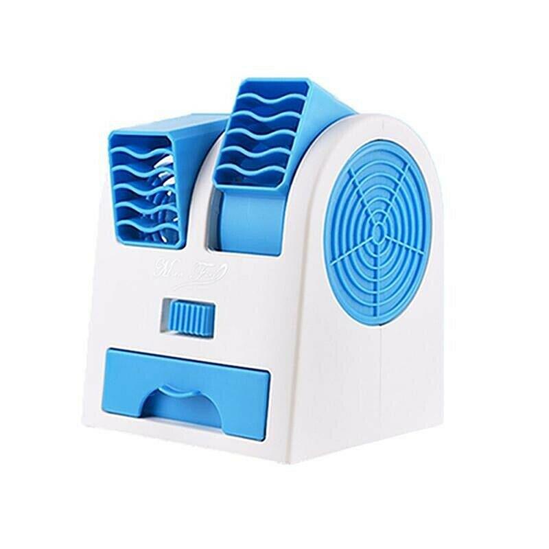 Blue / Green / Pink / Purple / Yellow 3-In-1 Air Cooler USB Desktop Small Fan Bladeless Fan Fragrance Cooling Fan: blue