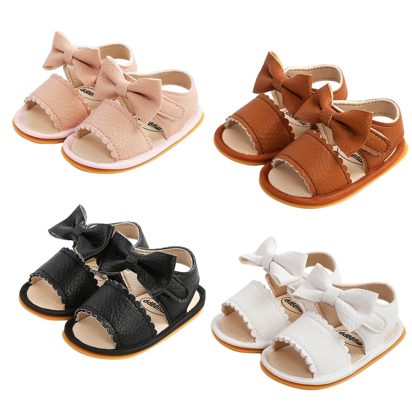Baby Schoenen Zomer Baby Boy Meisje Slippers Kids Boog Sandalen Zachte Non-Slip Rubberen Zool Platte Wandelschoenen