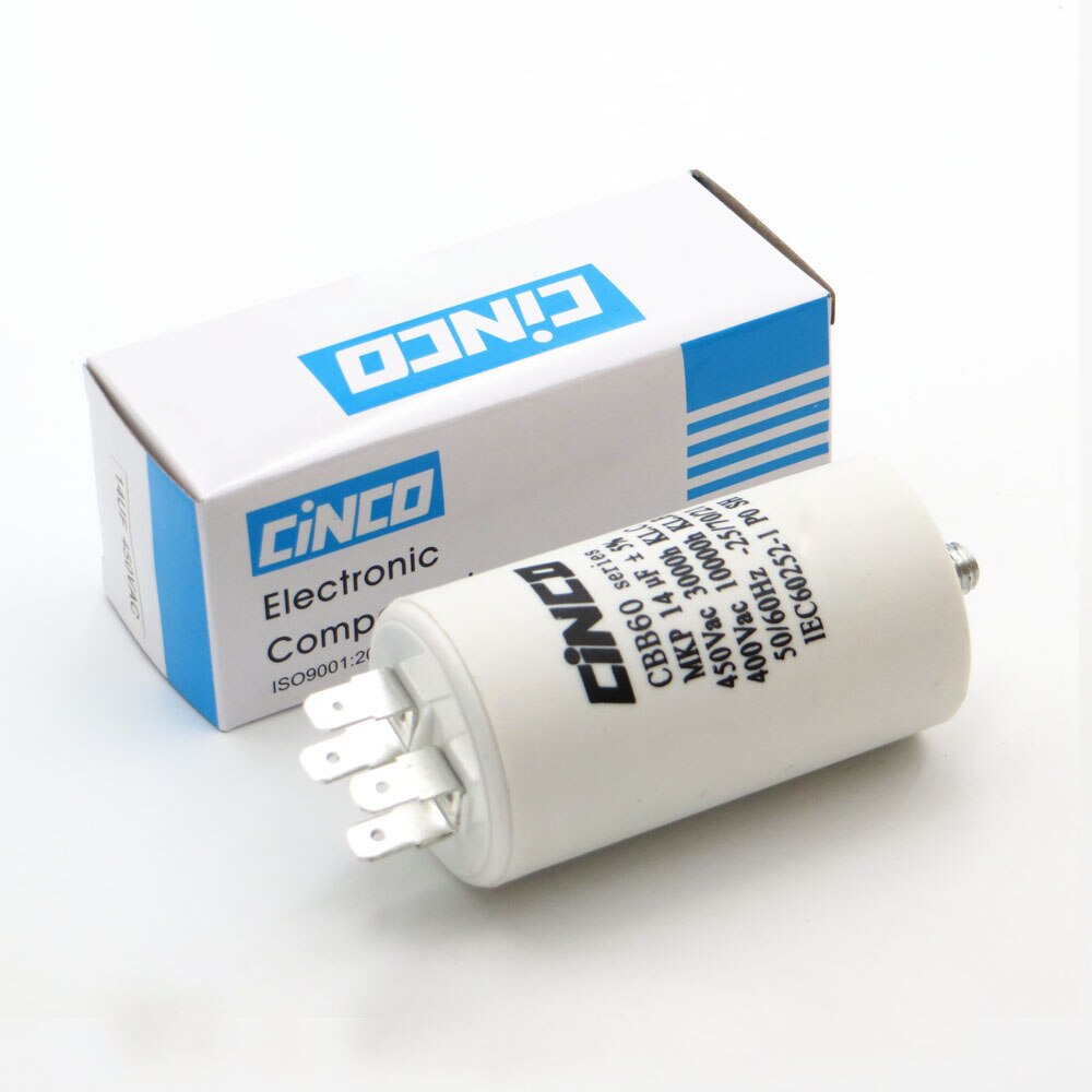 14UF 400V 450V CBB60 Motor Run Capacitors 4pins SH DB Polypropylene Film Ac 450VAC Water Pump electrical engine 14mfd 14mf