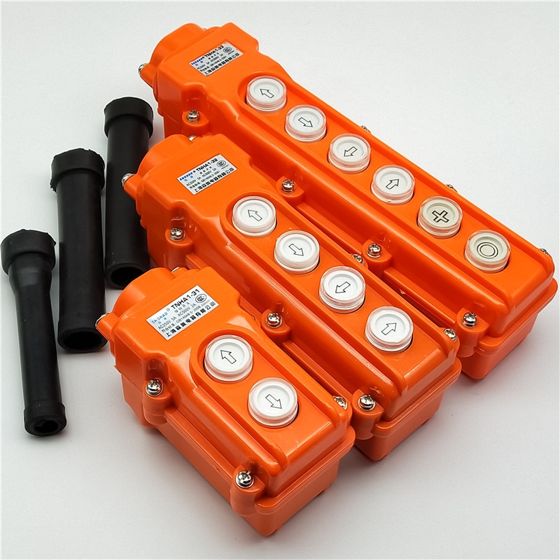 Waterproof hoist push button switch crane switch TNHA1-COB-61 21 31 32 33 pendant controller 220v 380v