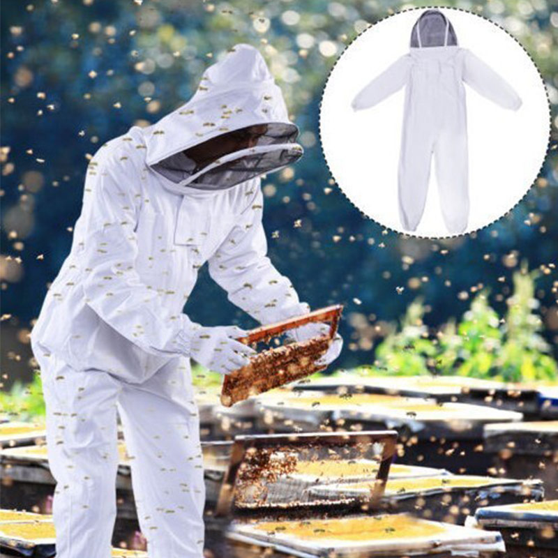 Witte Anti-Bee Jas Full Body Bijenteelt Gereedschappen Pvc Speciale Beschermende Kleding Bijenteelt Pak Bijenteelt Kleding MF999