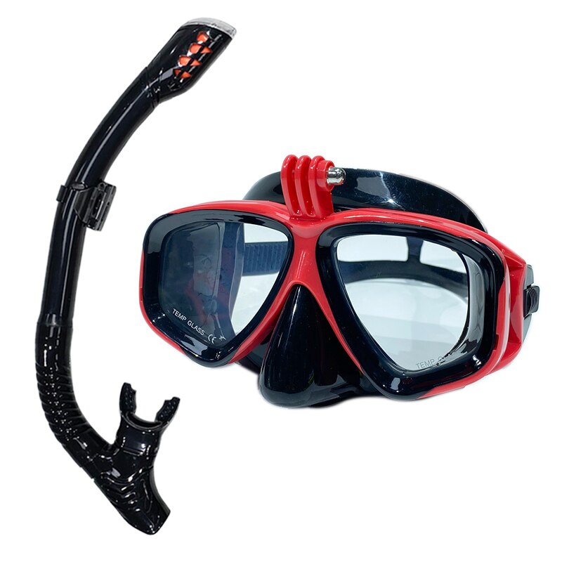 Professionelle Unterwasser-Tauchmaske, Tauchbrille eignen sich für GoPro kleine Sportkamera, alle-trocken-Tauchbrillen: violett