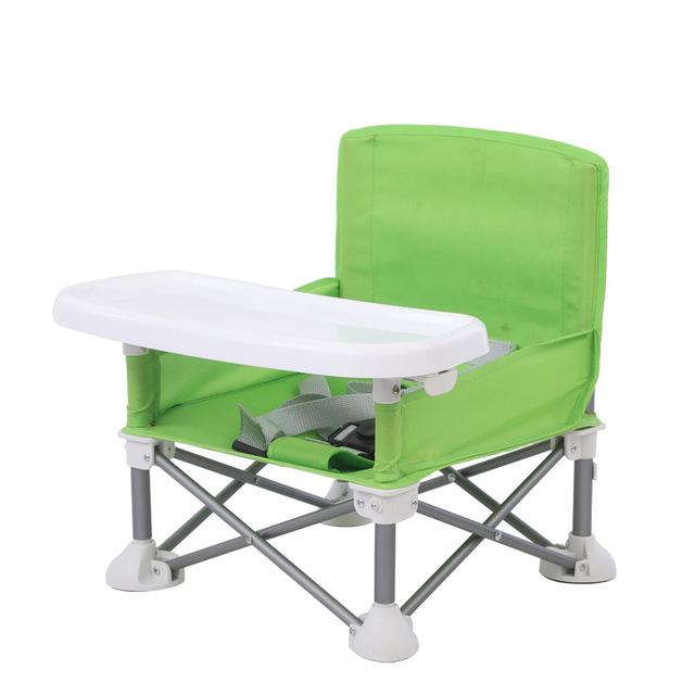 Silla plegable para niños y bebés, mesa de comedor portátil para exteriores, plegable, multifuncional: Green