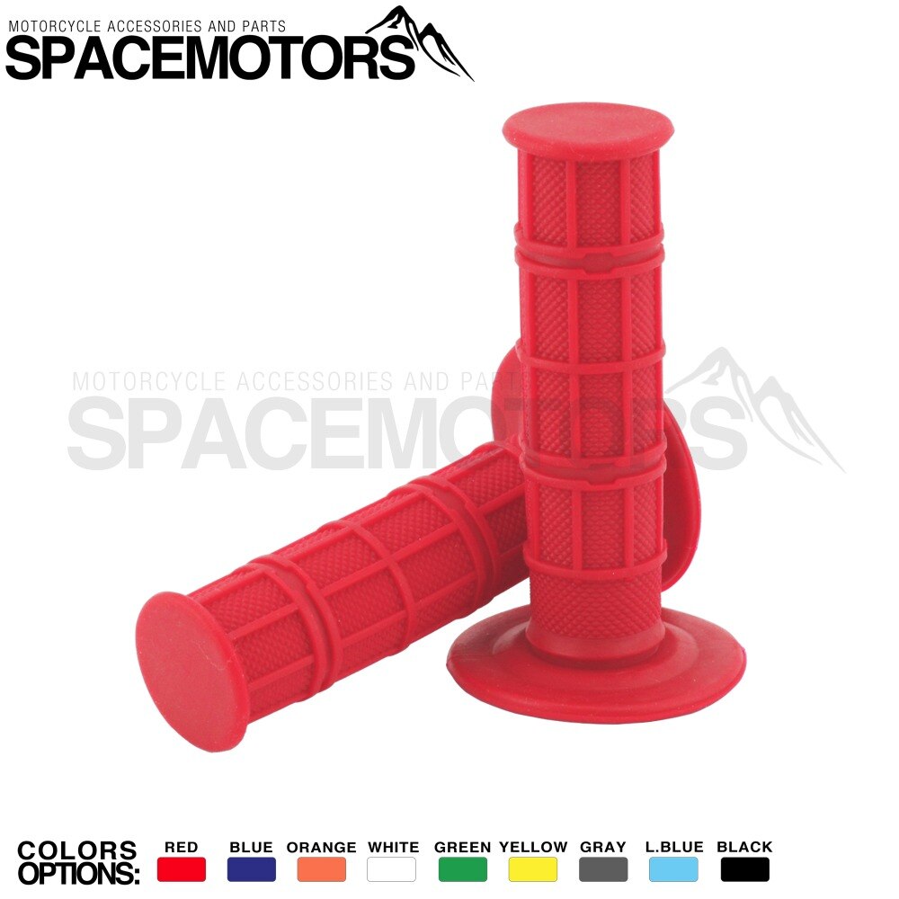 Green ruber grips for motorcycle handlear fit for motocross enduro supermoto pitbike dirt pit bike KX KL KLX KLZ 125 150 300 350: Red
