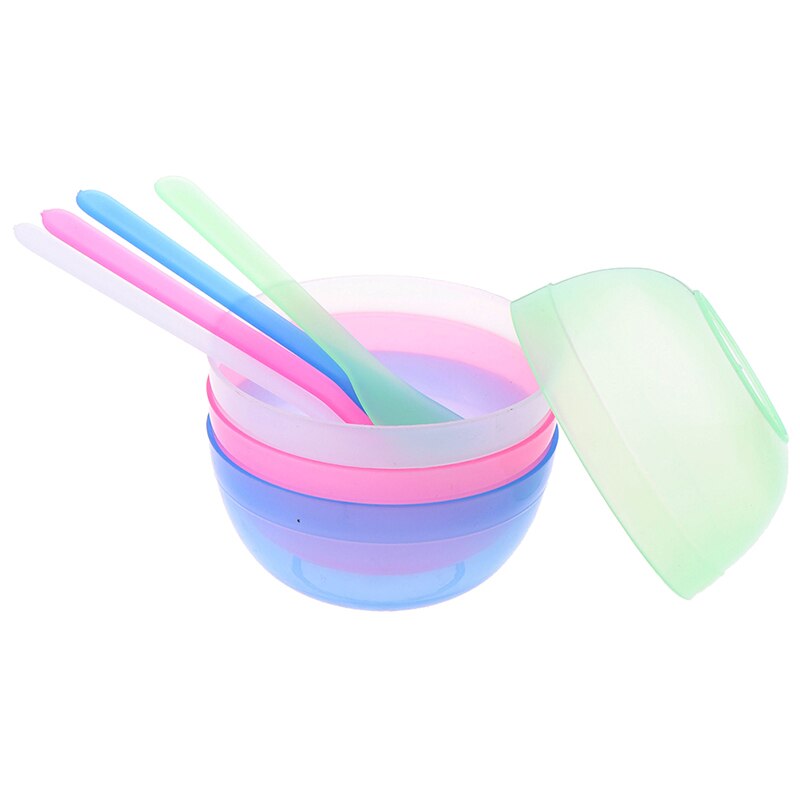 Juego de cuencos de plástico con cubrebocas, cuenco para máscara facial, maquillaje casero, belleza, 4 colores, 2 unidades