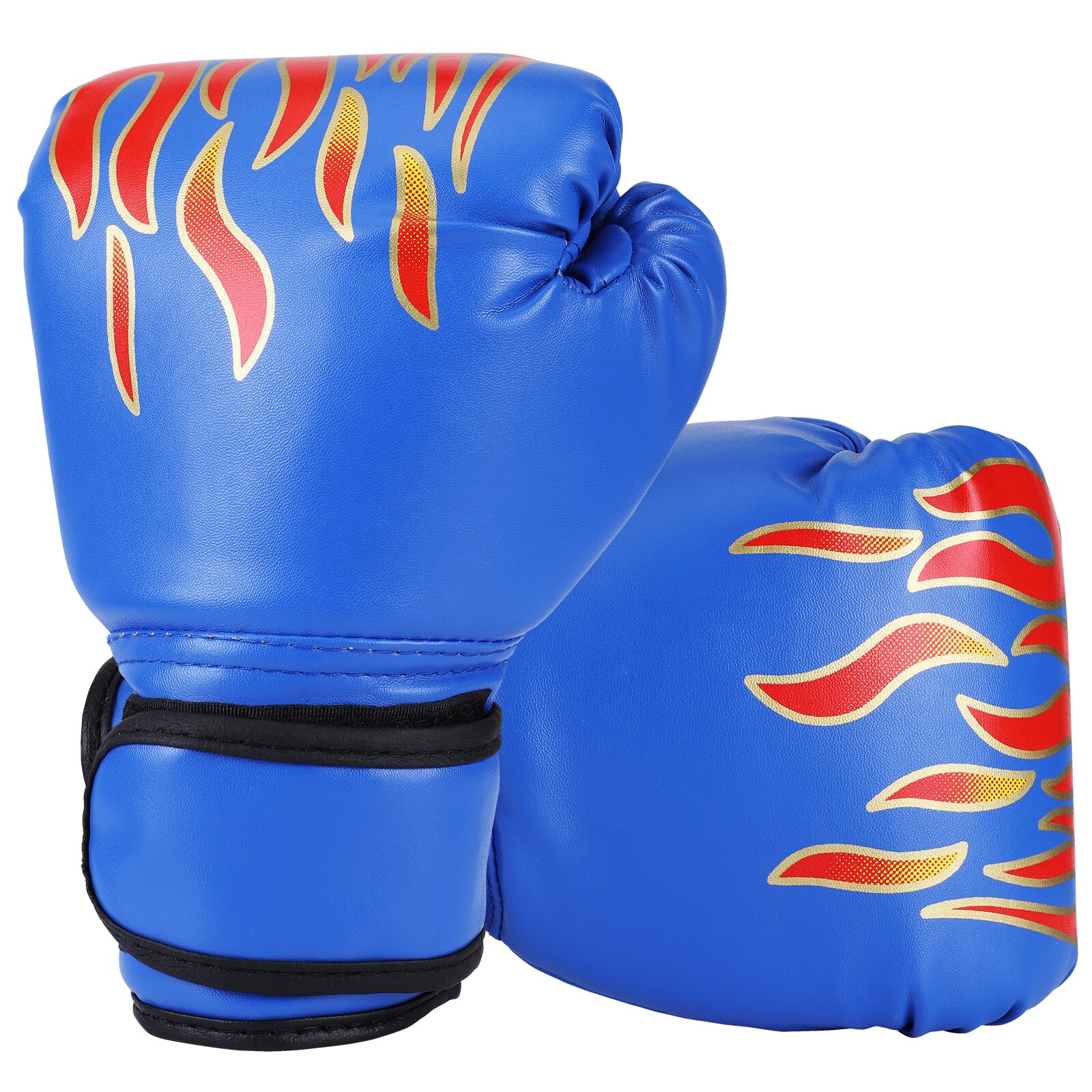 2Pcs Bokshandschoenen Vechten Handschoenen Hoogwaardige Pu Leather Kids Muay Thai Sparring Kickboksen Vlam Voor kinderen