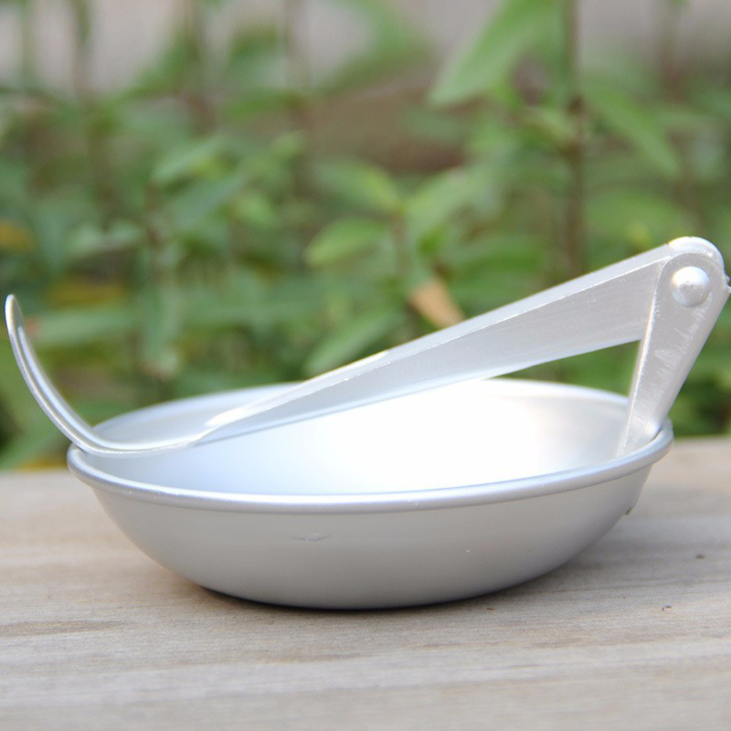 Lightweight Aluminum Outdoor Portable Spoon Folding Spoon Flatware For Outdoor Travel Camping Picnic Dinner Cookware