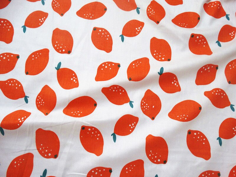 160 x 50cm citroen bedrukte 100%  katoenen stoffen babymeisjes katoenen keperstof voor doe-het-zelf naaien patchwork doek lakenstof: 5040cm / Katoenen stof 3